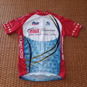 Giordana Mens Cycling Jersey Gear Up Florida Pi Kappa Phi‎ Red White Blue Large
